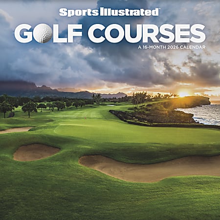 2026 DateWorks Wall Calendar, 12" x 12", SI Golf Courses, January To December, 264151OD