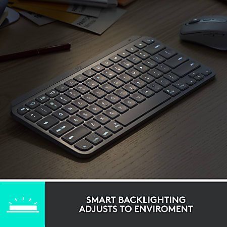 Logitech MX Keys Mini for Business Keyboard backlit Bluetooth pale