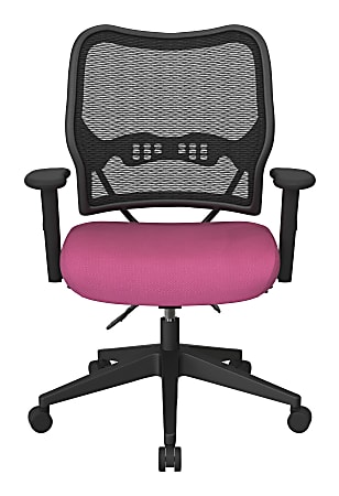 Space Seating Deluxe Ergonomic Mesh Mid-Back Office Chair, Pink/Black