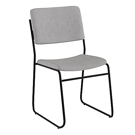 Flash Furniture HERCULES Series Stacking Chair With Sled Base, Gray/Black Frame
