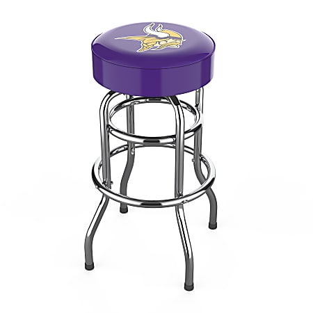 Imperial NFL Backless Swivel Bar Stool, Minnesota Vikings