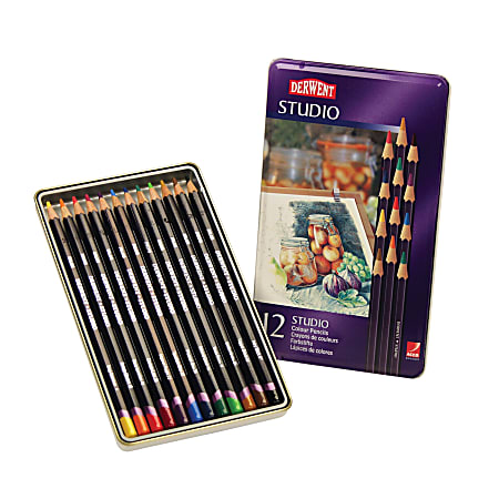 Derwent Studio Pencil Set, Assorted Colors, Set Of 12 Pencils