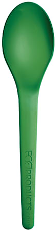 Eco-Products Plantware Spoons, 6", Green, Pack Of 1,000 Spoons