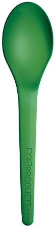 Eco-Products Plantware Spoons, 6", Green, Pack Of 1,000