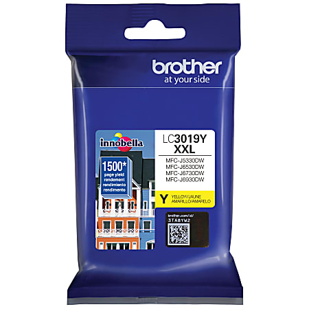 Brother® LC3019I Yellow Extra-High-Yield Ink Cartridge, LC3019Y