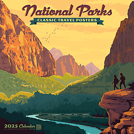 2025 Willow Creek Press Mini Wall Calendar, 7” x 7”, National Parks, January 2025 To December 2025, 45886