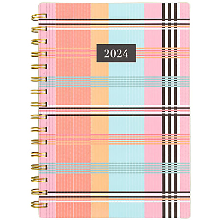 2024 Cambridge® Cher Weekly/Monthly Planner, 5-1/2" x 8-1/2", Multicolor, January To December 2024 , 1676-200