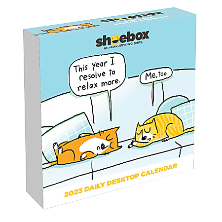 TF Publishing Humor Daily Desktop Calendar, 5-1/2" x 5-1/2", Shoe Box, January To December 2023