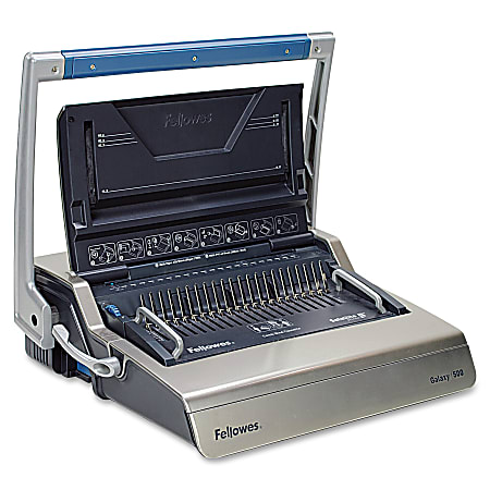 Fellowes® Galaxy Comb Manual Binding Machine, Metallic Silver/Black