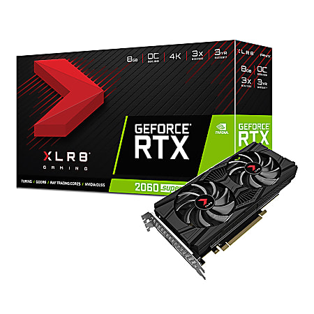 PNY GeForce™ RTX 2060 SUPER XLR8 Gaming Overclocked-Edition 8GB GDDR6 PCI Express Graphics Card, VCG20608SDFPPB-O