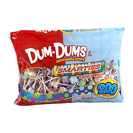 Spangler Dum Dums And Smarties Mix, Bag Of 200 Pieces