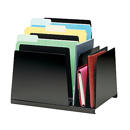 STEELMASTER® Steel Slanted Combination Organizer, Black