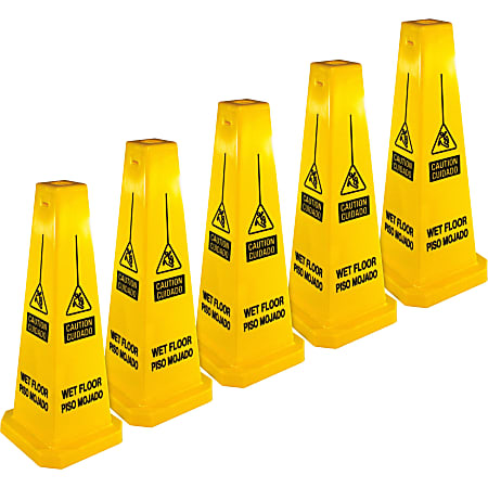 Genuine Joe Bright 4-sided Caution Safety Cone -
