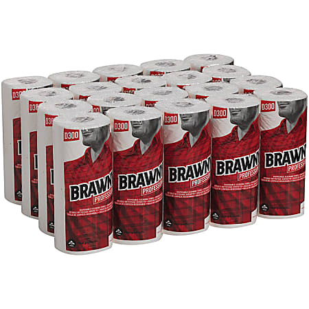 Brawny® Professional D400 2-Ply Paper Towels, 84 Sheets Per Roll, Pack Of 20 Rolls