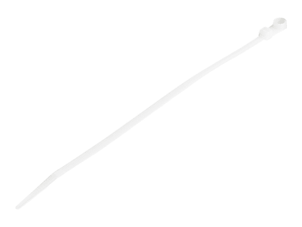 StarTech.com 100 Pack 4" Cable Tie with Mounting Hole - Screw Mount Zip Ties - Mountable Nylon Network Cable Tie Wraps - Self Locking