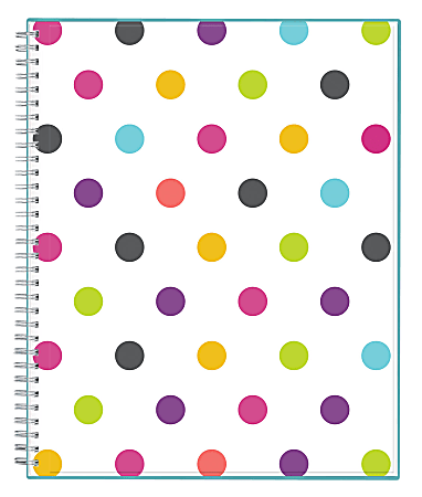 Blue Sky™ Teacher Weekly/Monthly Academic Planner, 8 1/2" x 11", Dots, July 2019 to June 2020