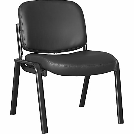 Lorell Deluxe Leather 4-Leg Guest Chair - Leather, Plywood Seat Material - Leather, Plywood Back Material - 84595