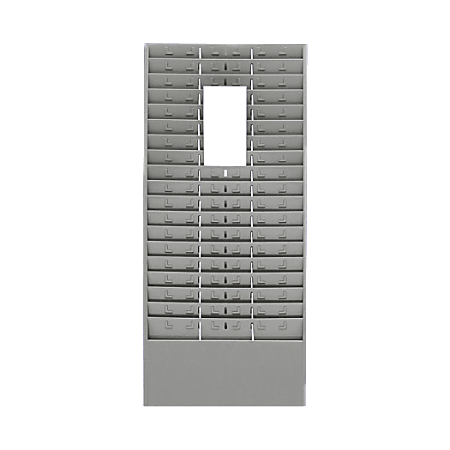 MMF Time Card/Ticket Message Rack, 54 Pockets, 30" x 13 5/8" x 2", Gray