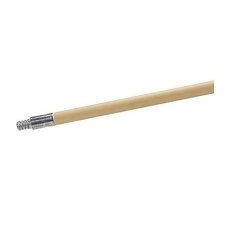 Carlisle Wood Broom Handle With Threaded Metal Tip, 60"