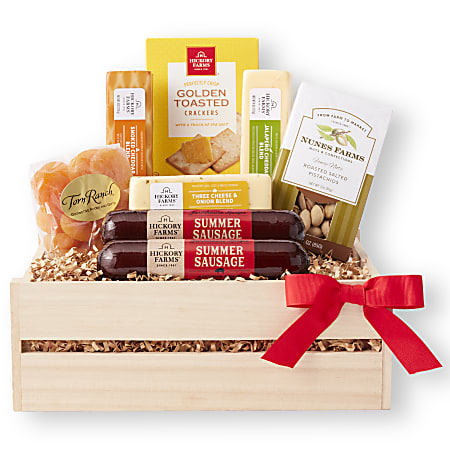 Hickory Farms - Meat and Cheese Gift Crate - 8 items