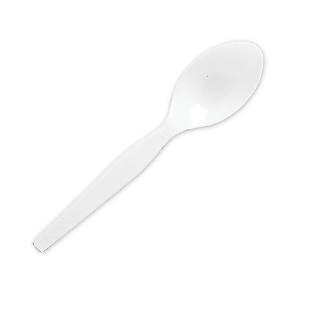 Genuine Joe Heavy/Medium-Weight Polystyrene Spoons, White, Box Of 100