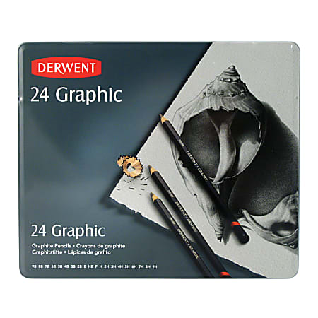 Grip graphite pencil set, red, 5 pieces