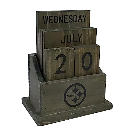 Imperial NFL Wood Block Calendar, Pittsburgh Steelers