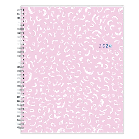 2024 Blue Sky™ Marks Lilac Clear Weekly/Monthly Planning Calendar, 8-1/2" x 11", Pink, January to December