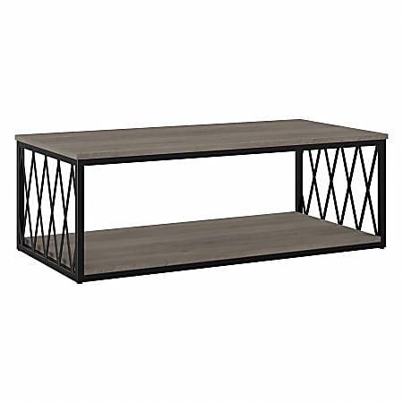kathy ireland® Home by Bush® Furniture City Park Industrial Coffee Table, Driftwood Gray, Standard Delivery