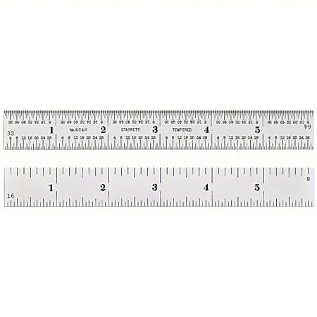 L.S. Starrett Spring Steel Fully Flexible Rulers 12 L x 11 W Silver ...