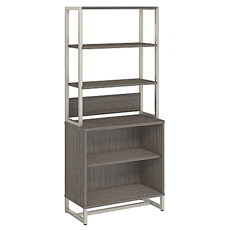 kathy ireland® Office by Bush Business Furniture Method 68"H Bookcase With Hutch, Cocoa, Standard Delivery