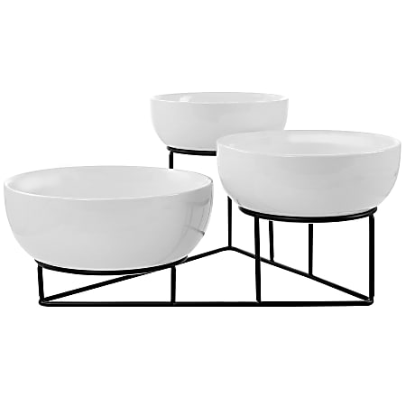 Gibson Elite 4-Piece Bowl Set, White