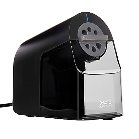 Office or Classroom Black By Office Electronic Pencil Sharpener With Auto Stop Safety Feature & Large Pencil Holder For Home Style UL Approved 