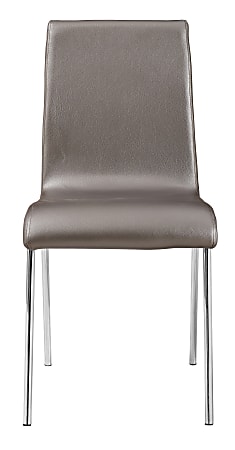 Powell Danvers Side Chairs, Chrome/Silver, Set Of 4 Chairs