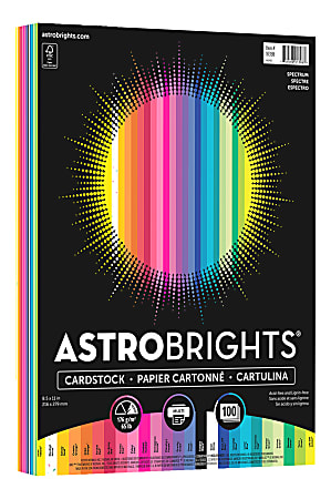 Astrobrights Color Card Stock, Letter Size, 65 Lb,