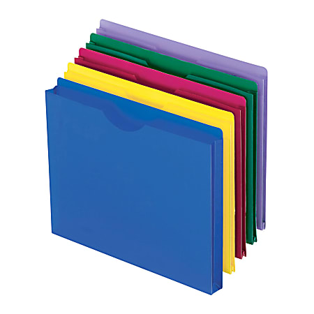 Pendaflex® Poly Expanding File Jackets, Letter Size, Assorted Colors, Pack Of 10