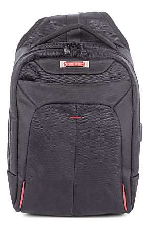 Swiss Mobility Purpose Sling Backpack With 10 Tablet Pocket Black Office Depot