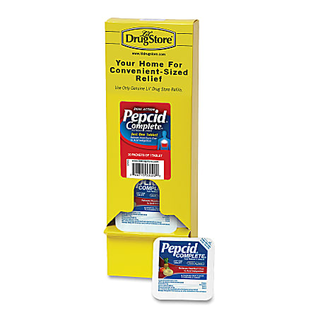 Lil' Drugstore Single Dose Pepcid Complete, 1 Per Packet, Box Of 20 Packets