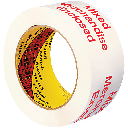 3M™ 3775 Printed Message Tape, 3" Core, 2" x 110 Yd., White/Red, Case Of 36