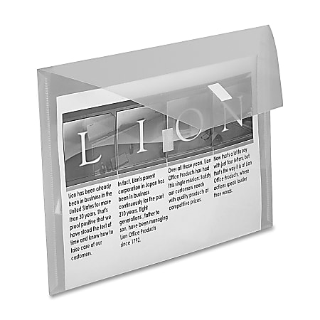 LION Weatherproof Poly Envelope, 8-1/2" x 11"