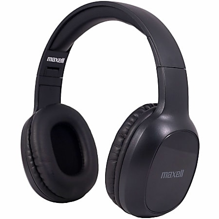Maxell Bass 13 Wireless Headphones - Wireless - Bluetooth - 20 Hz to 20 kHz - Over-the-head, On-ear - Circumaural - Black