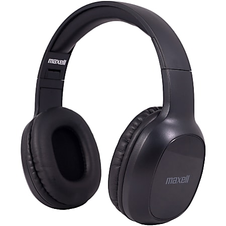 Maxell Bass13 Headset Wireless Bluetooth Over the head Circumaural Black Office Depot