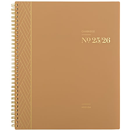 Cambridge® WorkStyle® Academic 2025-2026 Monthly Planner, Sunbaked Clay, Large, 8 1/2" x 11"