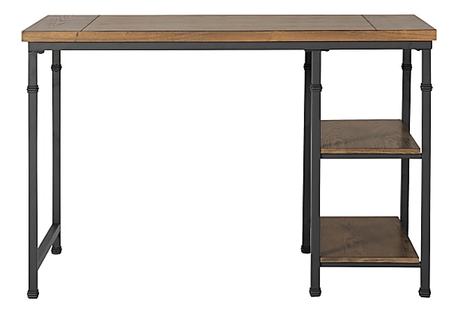 Linon Anson 45 W 2 Shelf Home Office Writing Desk BlackAsh - Office Depot