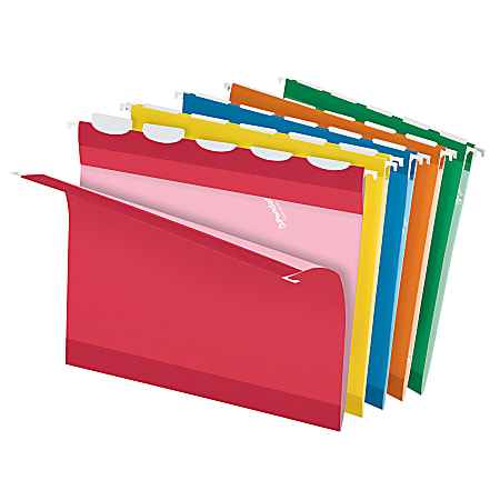 Pendaflex® Ready-Tab® Reinforced Hanging Folders, Letter Size, Assorted Colors, 5 Tab, Box Of 25