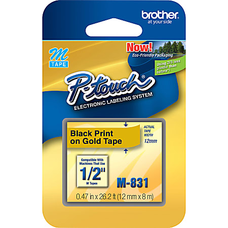 Brother P-touch Nonlaminated M Series Tape Cartridge - 1/2 Brother P-touch Nonlaminated M Series Tape Cartridge - 1/2
