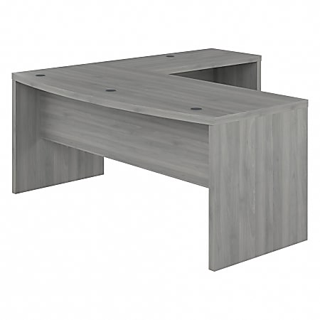 Bush Business Furniture Echo 72"W Bow-Front L-Shaped Computer Desk, Modern Gray, Standard Delivery