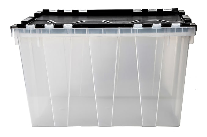 Greenmade Flip Top Lid Tote 12 Gallons BlackFrost - Office Depot