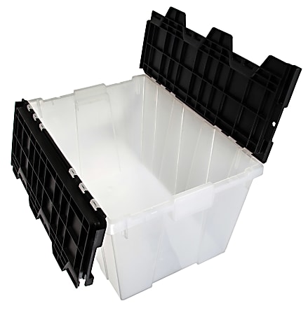 Greenmade 675366 FlipTop Large Capacity Clear Plastic Storage Tote, 2 Pack,  1 Piece - Fred Meyer