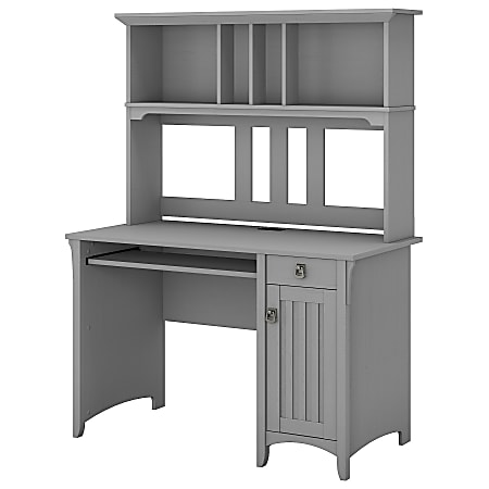 Bush Furniture Salinas Mission Desk With Hutch, Cape Cod Gray, Standard Delivery